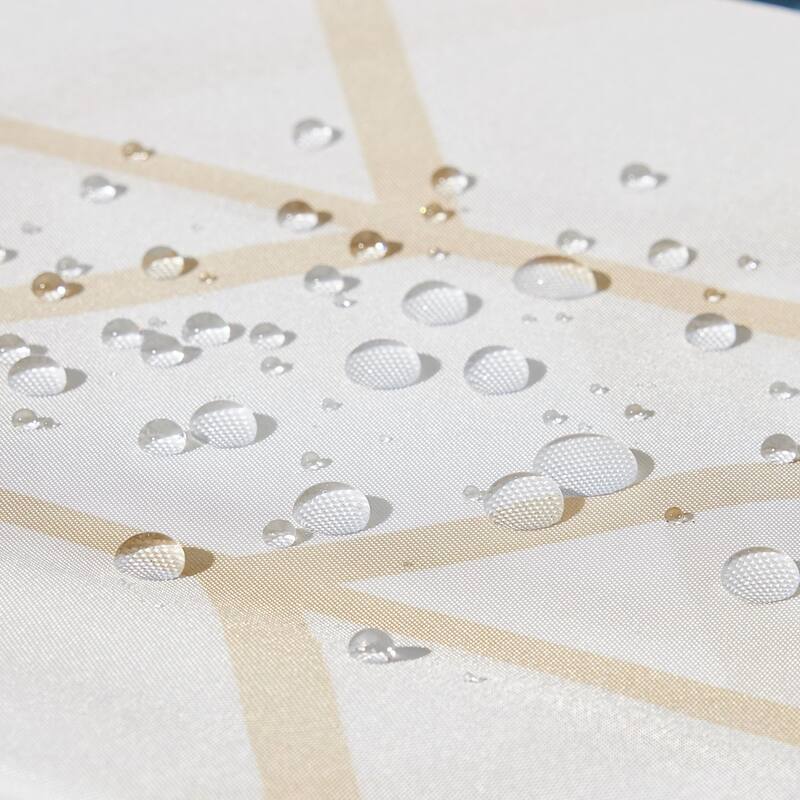 Water Resistant Fabric Shower Curtain, Natural Herringbone, 72"x72 ...